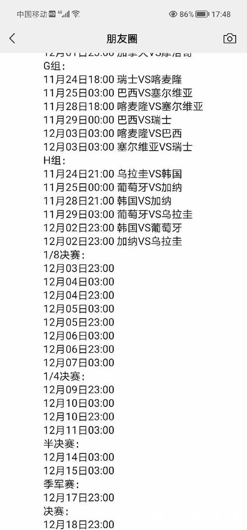 2022世界杯全程比赛计划与精彩解析